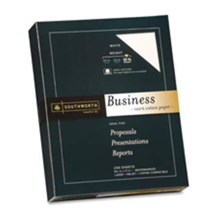 Southworth mpany Business Paper- Heavyweight- 32 lb.- 8-.50in.x11in.- 2- White SO463294